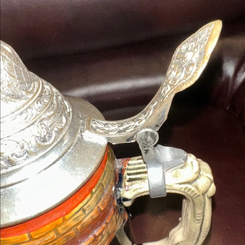 Beer Stein with Pewter Lid - Picture 10 of 16